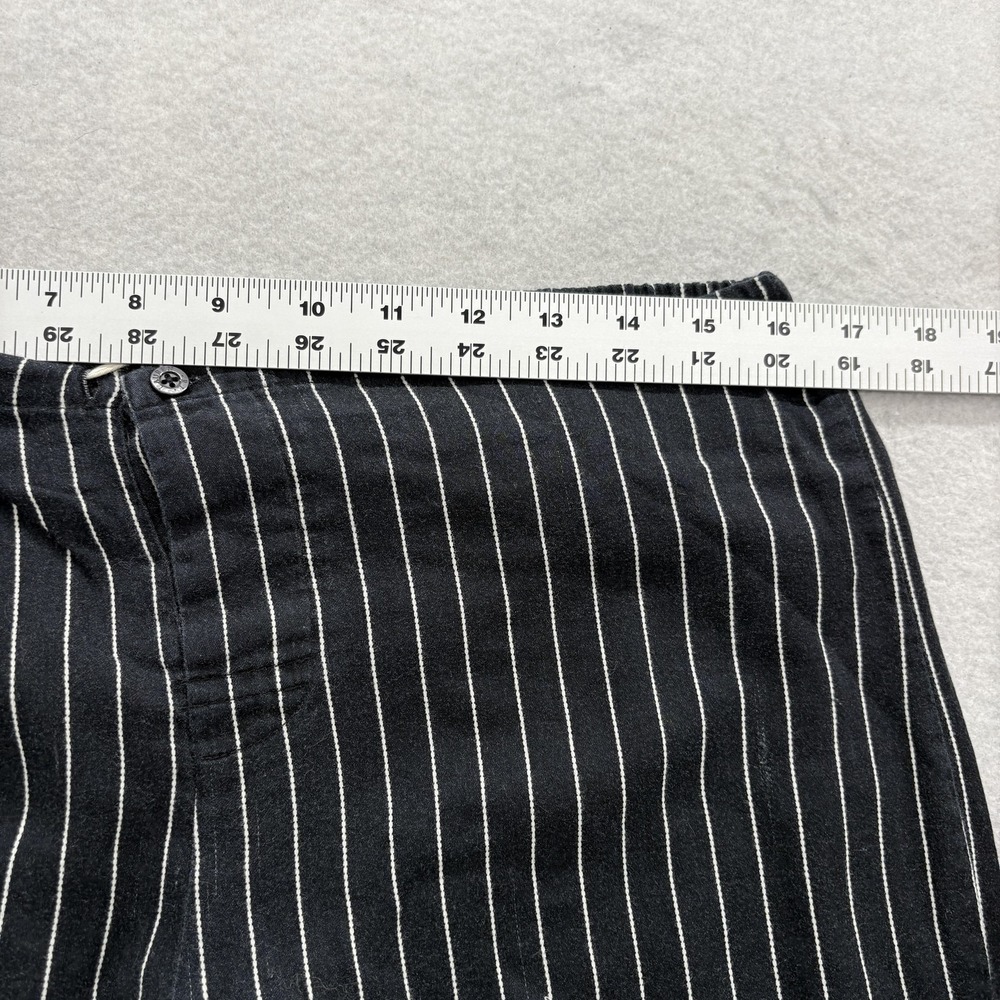 Lauren Essentials Pajama Pants Womens M Black Striped Cotton Light Purple Label - Picture 5 of 12
